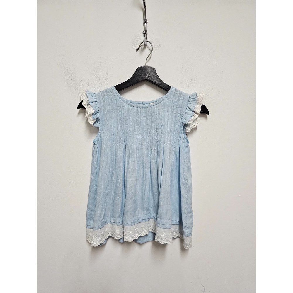 M.L. KIDS BLUE RUFFLE DRESS SHIRT SIZE 6